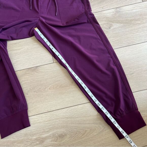 Women's Burgundy Jogger Pants - Picture 8 of 8
